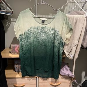 Irene’s story - green print blouse